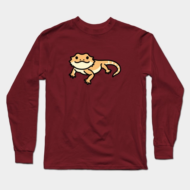 Bearded Dragon Long Sleeve T-Shirt by littlemandyart